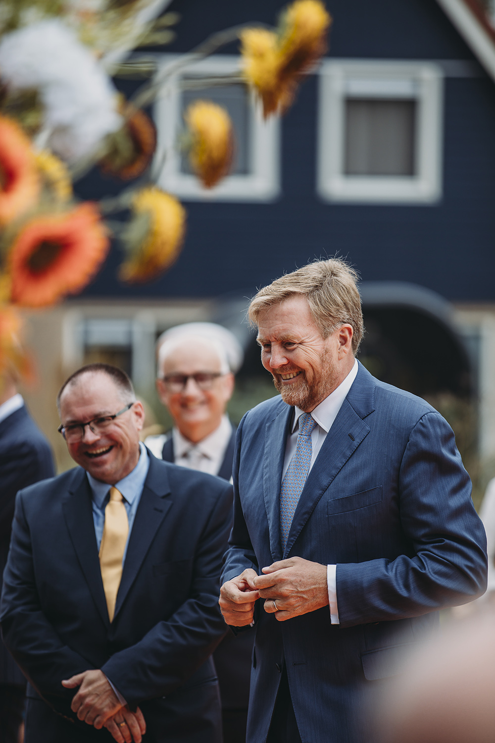 De koning op bezoek bij de Zonnebloem