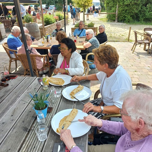 De pannenkoeken hadden geen tijd om koud te worden.