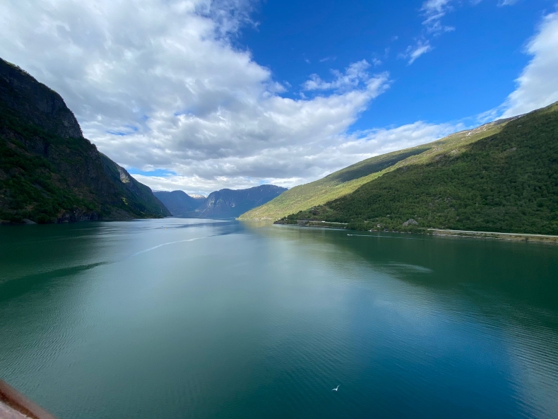 Uitzicht op de fjorden bij Flam